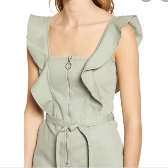 Tinsel Ruffle Belted Jumpsuit - Picture 2 of 4